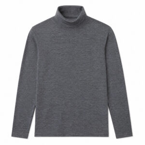 Maglia Lupetto Second Skin in Lana Stretch Grigio Antracite JUCCA