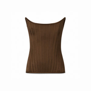 Bustier Steccato in Satin con Scollo Grafico Giuseppe di Morabito