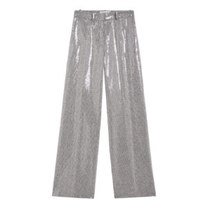 Pantalone palazzo pied-de-poule con paillettes Ermanno Firenze