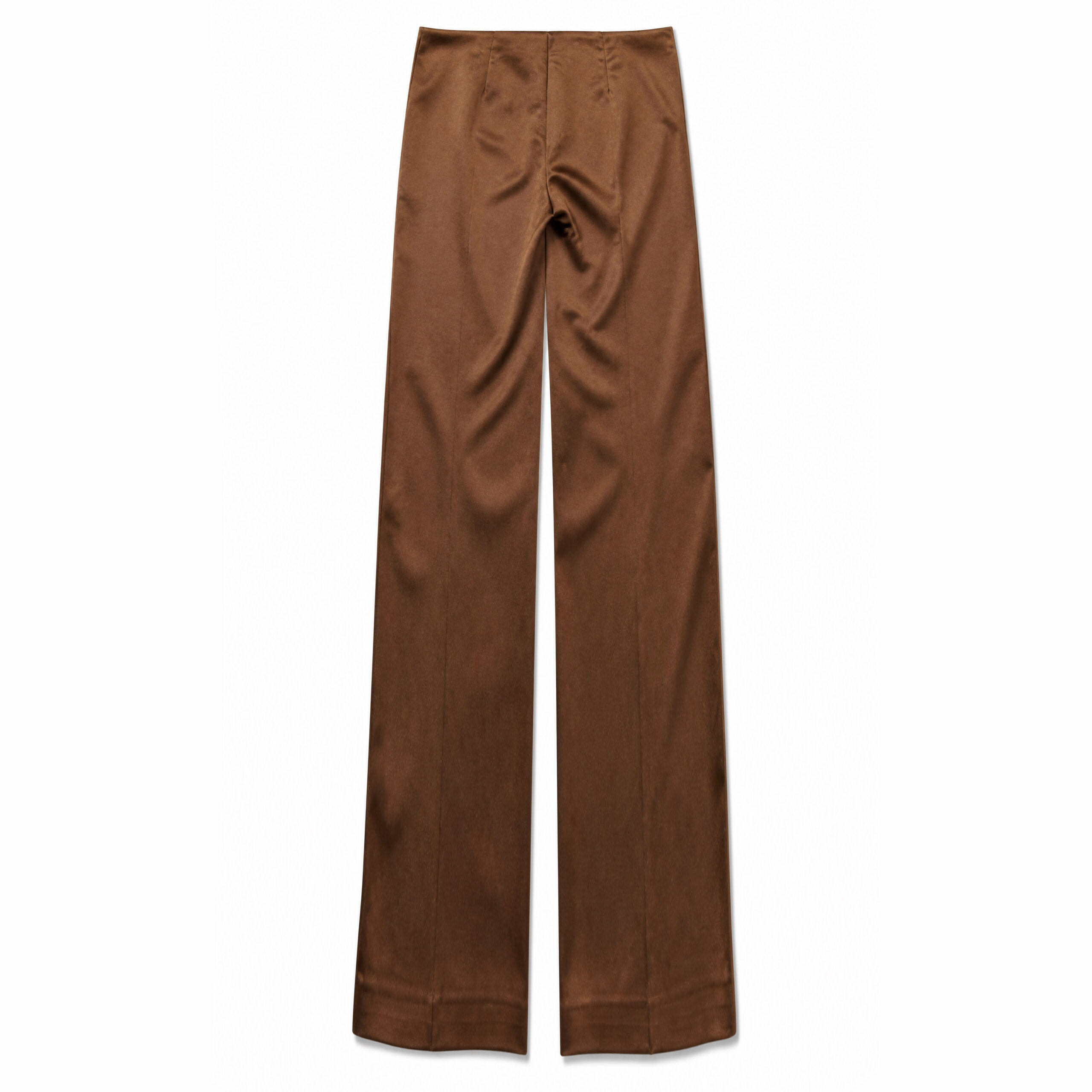 Pantaloni fluidi in Satin Cioccolato Giuseppe di Morabito