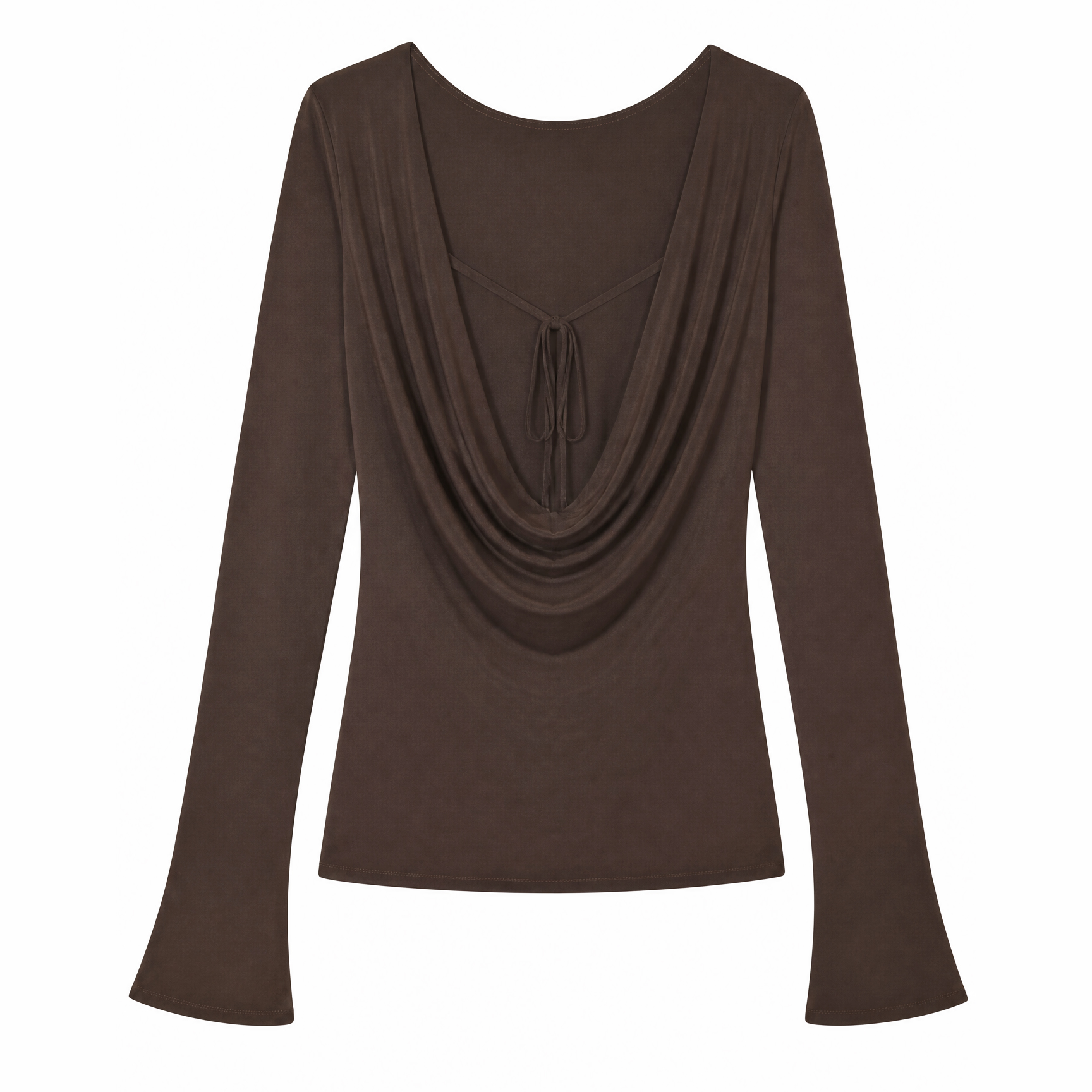 Blusa Fluid Misto Seta con Scollo Drappeggiato sul Retro JUCCA