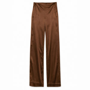 Pantaloni fluidi in Satin Cioccolato Giuseppe di Morabito
