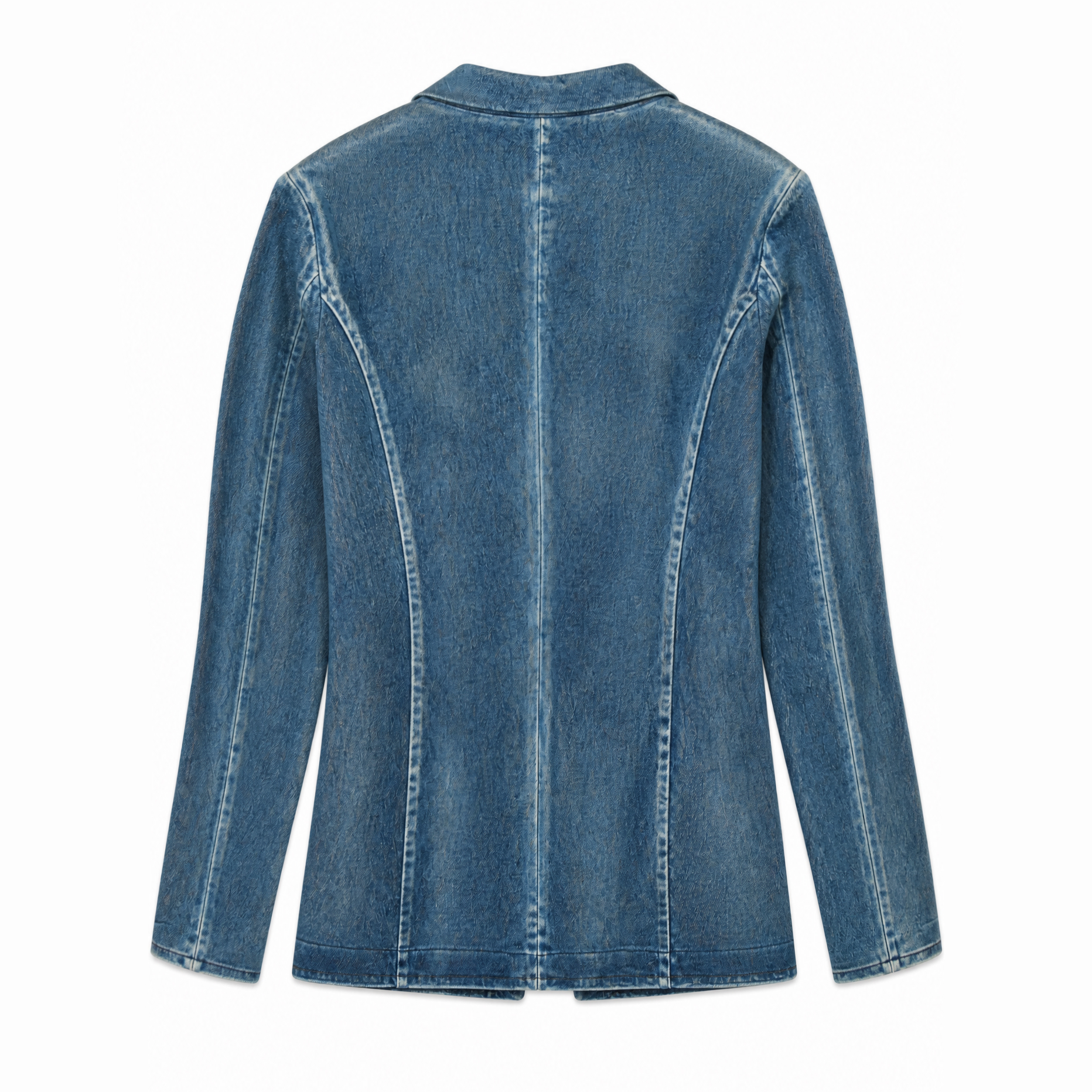 Blazer in Velluto con Stampa Trompe-l’Oeil Denim Effect JUCCA
