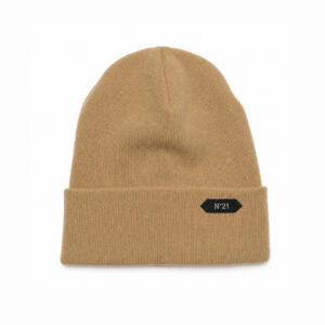 Berretto Beanie in Pura Lana Cammello N°21