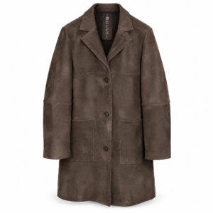 Cappotto Medio in Suede con Interni in Maglia Bully