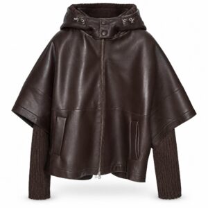 Cappa in Nappa con Maniche in Lana Bully