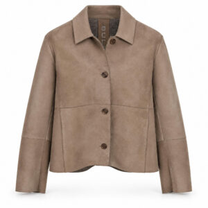 Giacca Corta in Suede con Interni in Maglia Bully