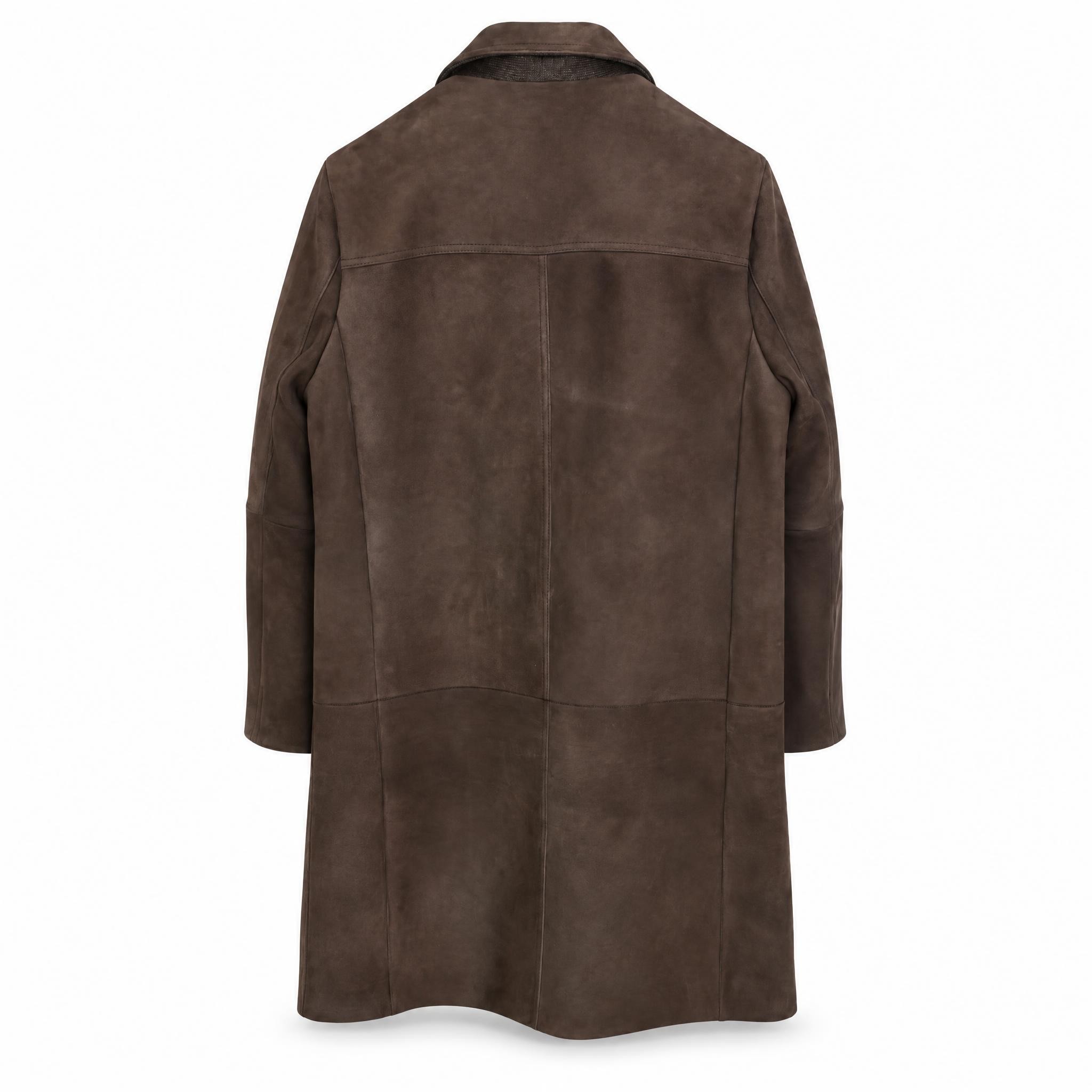 Cappotto Medio in Suede con Interni in Maglia Bully