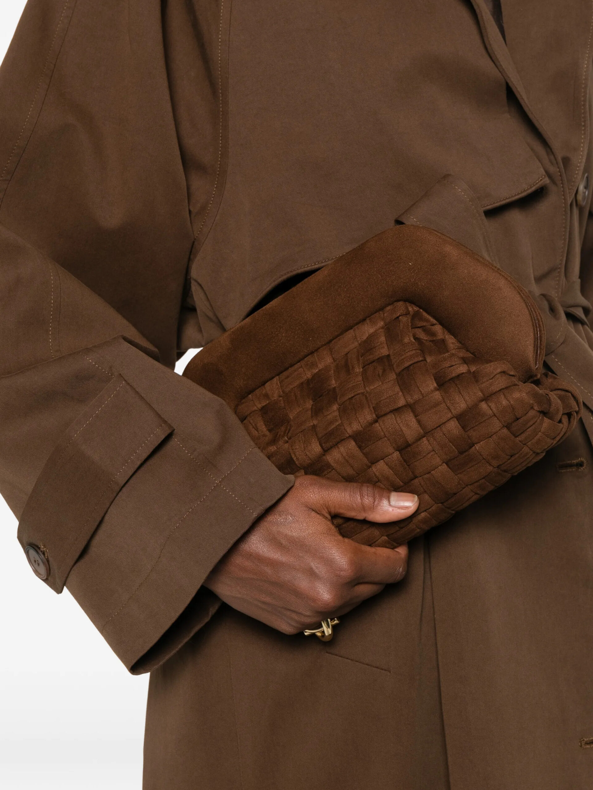 Borsa Bios Medium Suede Effect Intreccio The Moirè